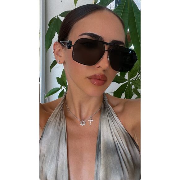 Versace VE2269 Aviator Sunglasses in Black - Picture 2 of 7